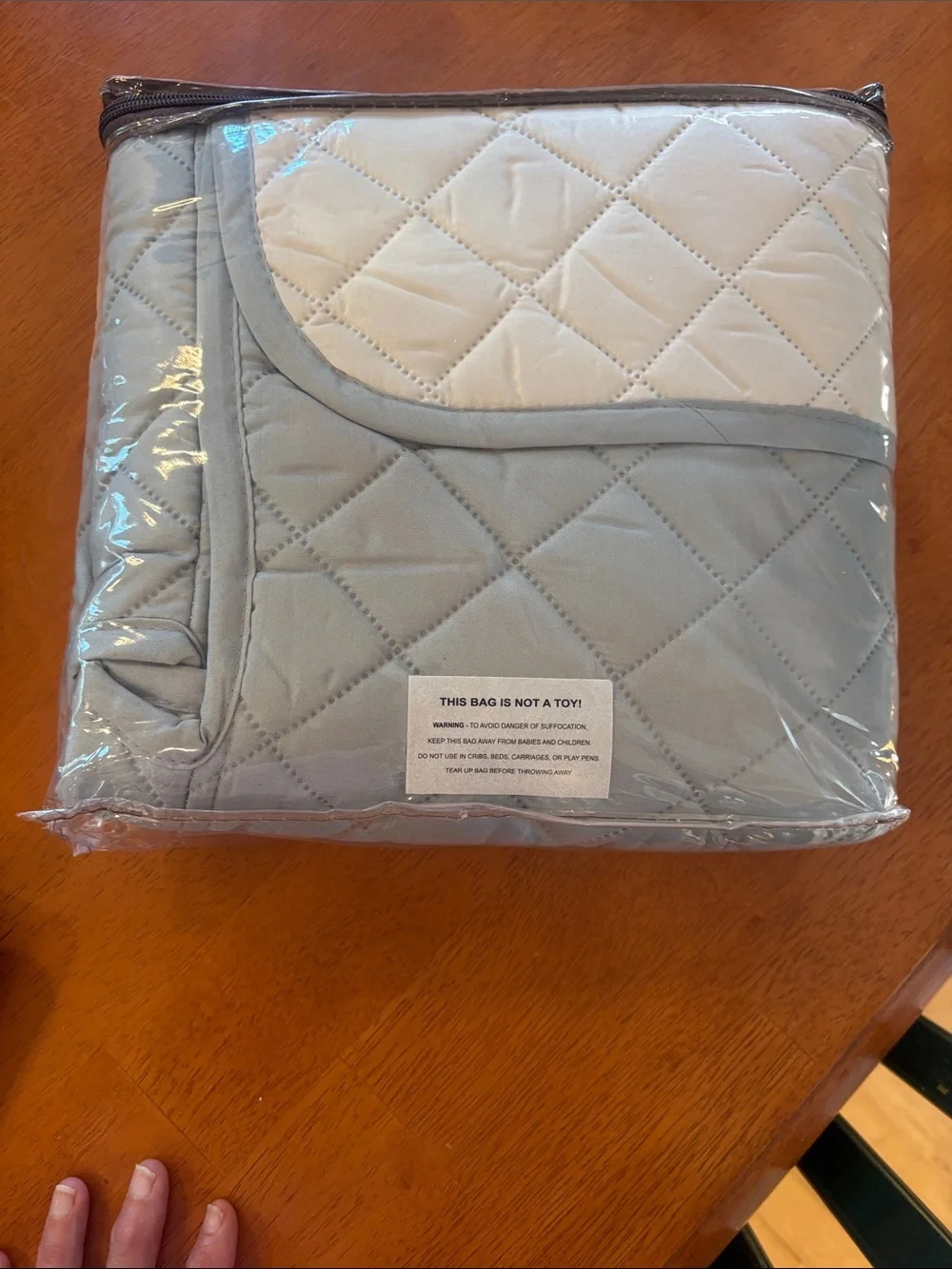 Great Bay Home Quilted Reversible Armchair Protector - Light Gray